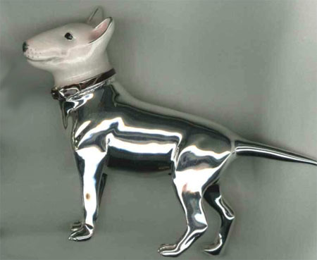 Собака породы Бультерьер серебро ST547-1