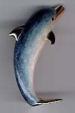 Дельфин большой серебро с эмалью ST174-1