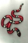 Коралловая змея серебро, эмаль ST530-2