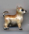 Статуэтка Собака Чи хуа хуа малая серебро с эмалью ST437-2