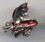 Дракон малый серебро с эмалью ST438-2