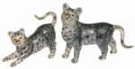 Статуэтка Пара кошек серебро с эмалью.